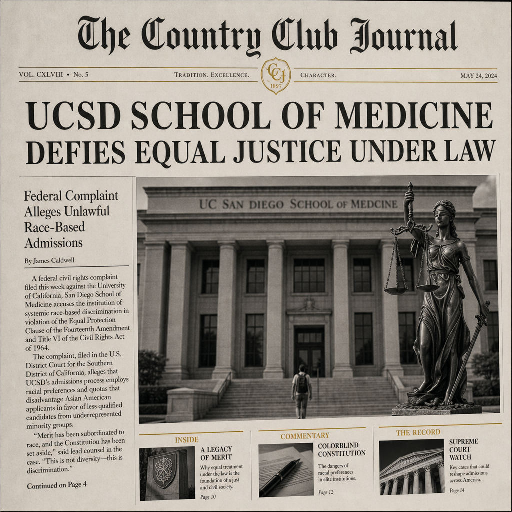 UCSD School of Medicine Defies Equal Justice Under Law