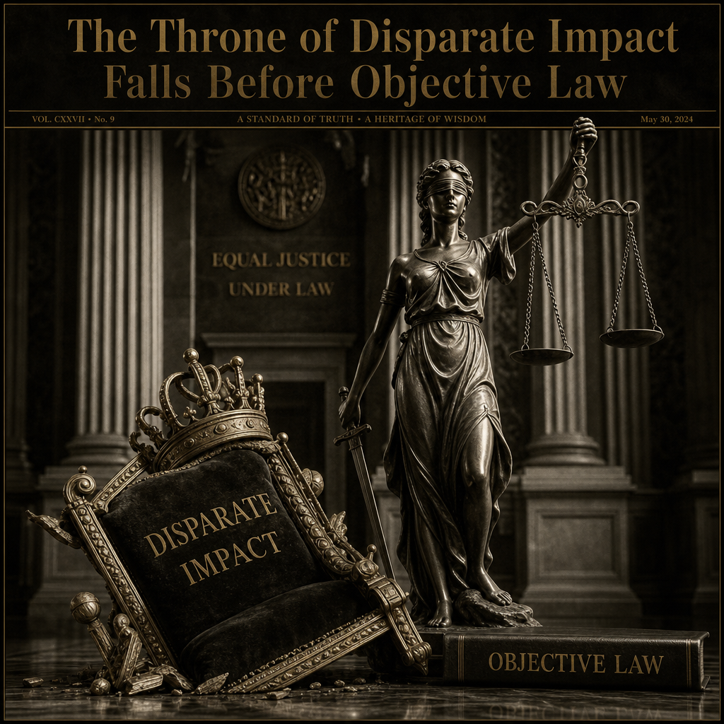 The Throne of Disparate Impact Falls Before Objective Law