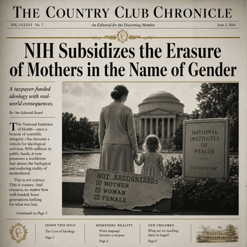 NIH Subsidizes the Erasure of Mothers in the Name of Gender