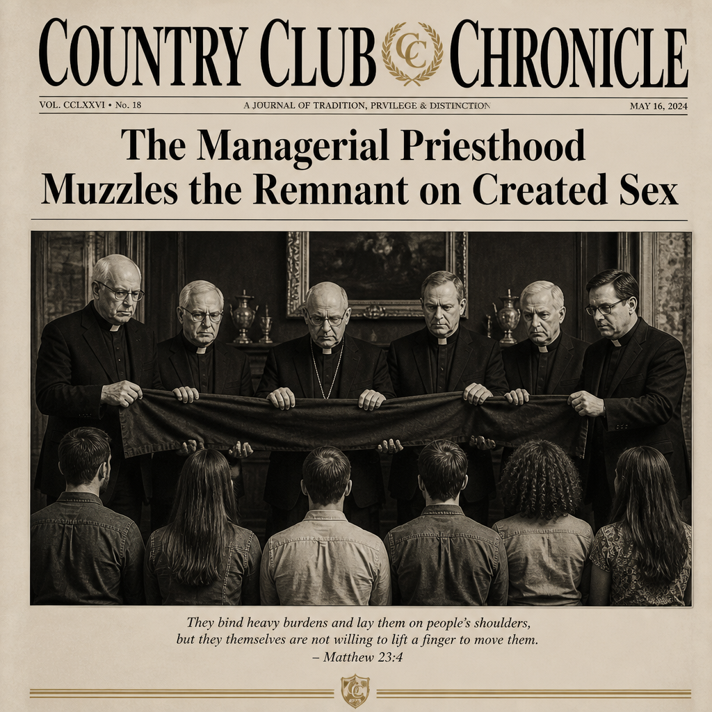 The Managerial Priesthood Muzzles the Remnant on Created Sex