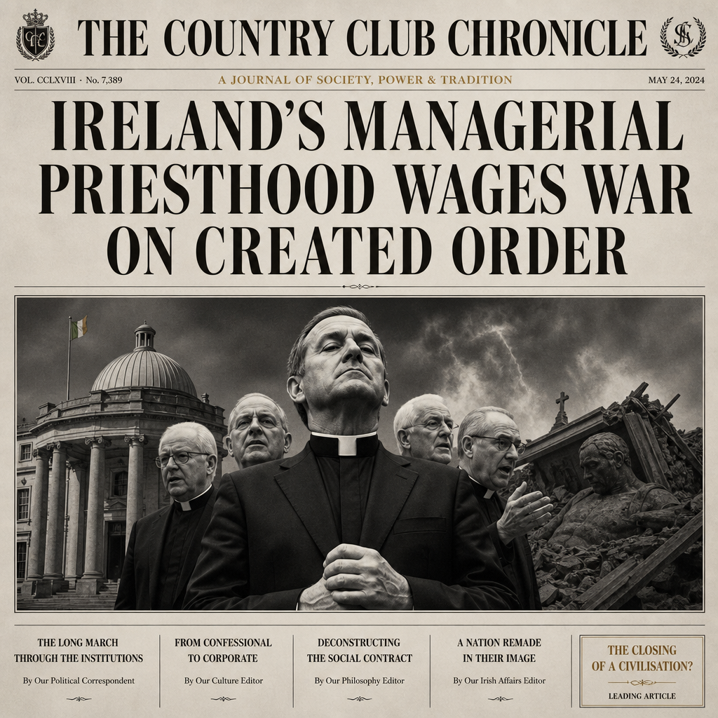 Ireland’s Managerial Priesthood Wages War on Created Order