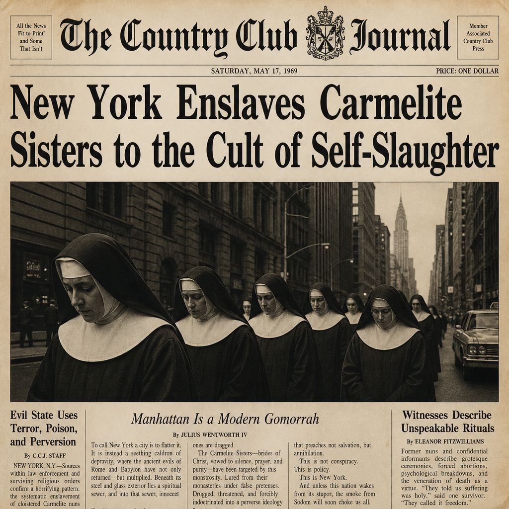 New York Enslaves Carmelite Sisters to the Cult of Self-Slaughter