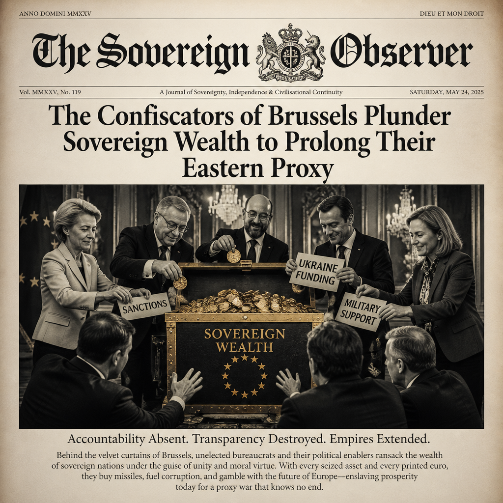 The Confiscators of Brussels Plunder Sovereign Wealth to Prolong Their Eastern Proxy