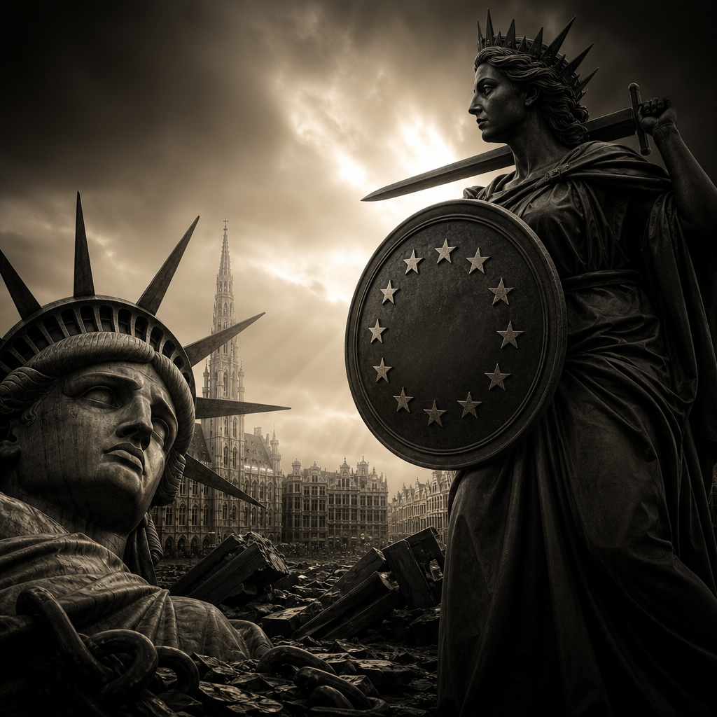 Brussels Strikes at American Colossus to Mask Its Own Dominion