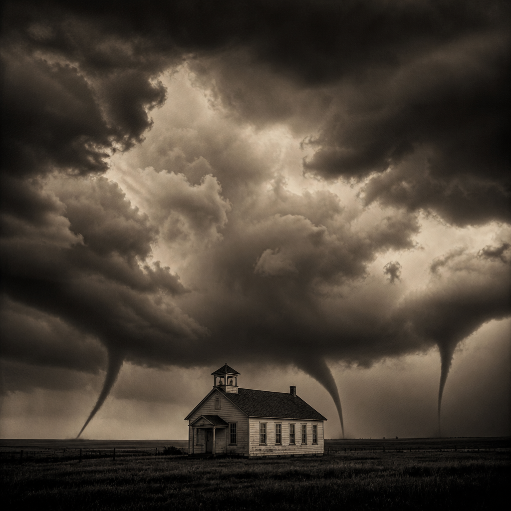 Three Storms Converge Upon the Schoolhouse